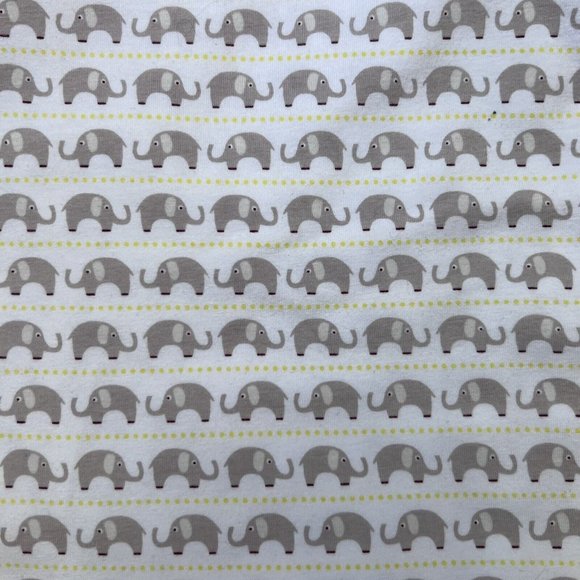 Oh Boy Riley Blake K3301 Baby Elephant Yellow Stretchy Fabric Material 30" x 44" - Picture 1 of 7